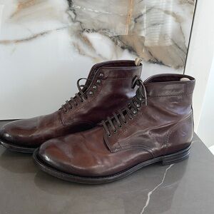 OFFICINE CREATIVE ITALIAN LEATHER ANKLE BOOTS size 12-13